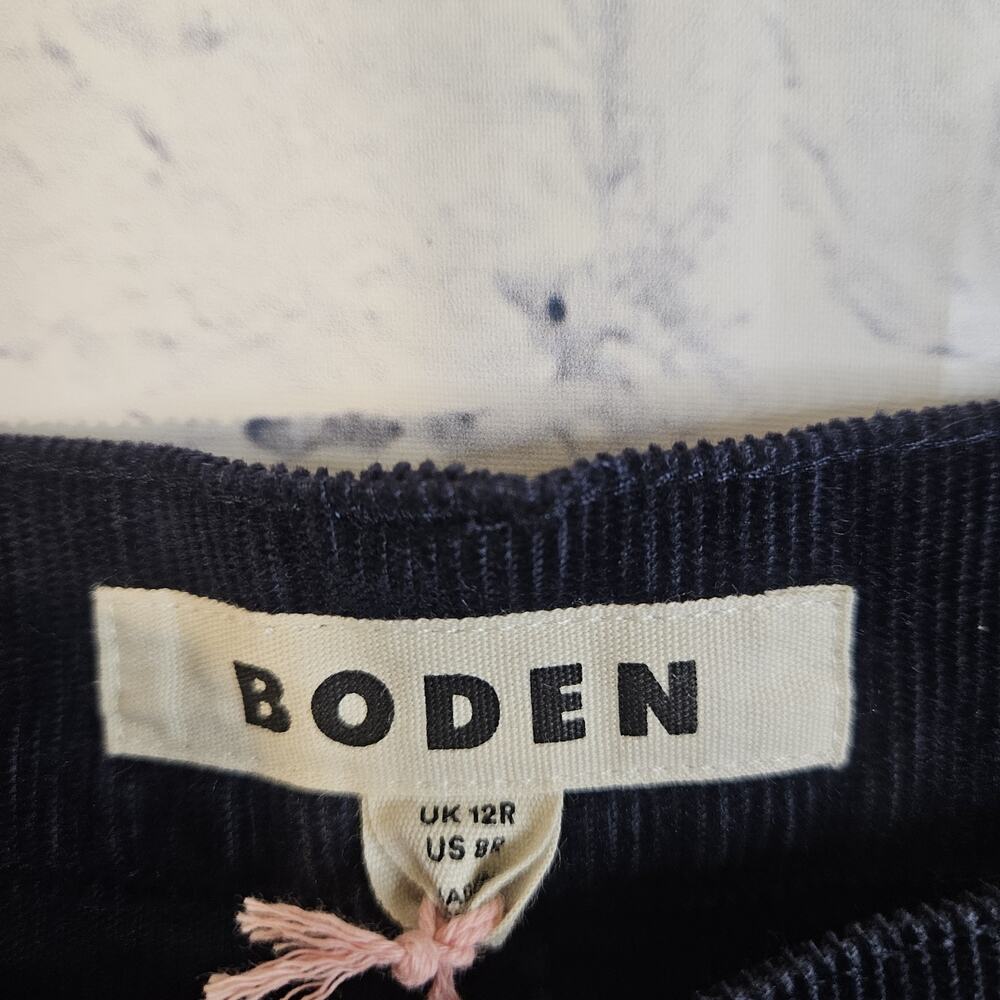 Boden Women’s US Size 8R Dark Blue Corduroy Pants NWT Straight - Picture 5 of 7